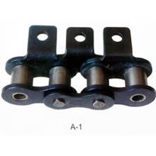 Roller chain attachment for short pitch conveying